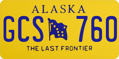 AK license plate GCS760