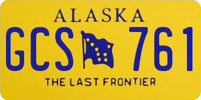 AK license plate GCS761