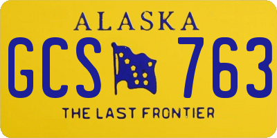 AK license plate GCS763