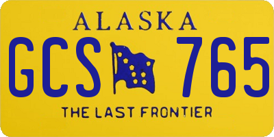 AK license plate GCS765