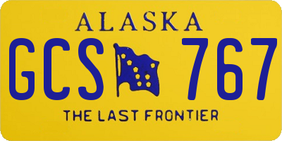 AK license plate GCS767