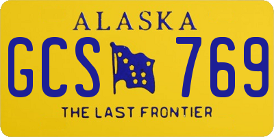 AK license plate GCS769