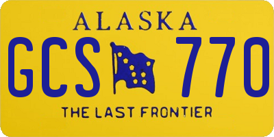 AK license plate GCS770