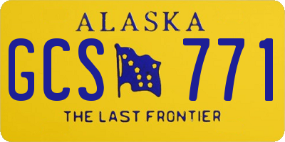 AK license plate GCS771