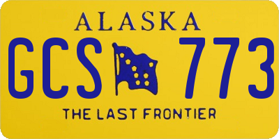 AK license plate GCS773