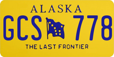 AK license plate GCS778