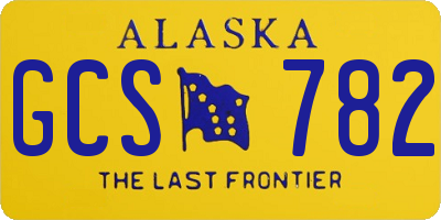 AK license plate GCS782