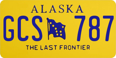 AK license plate GCS787