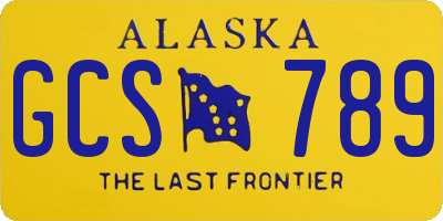 AK license plate GCS789