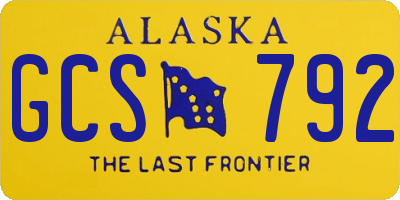 AK license plate GCS792