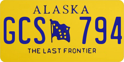 AK license plate GCS794
