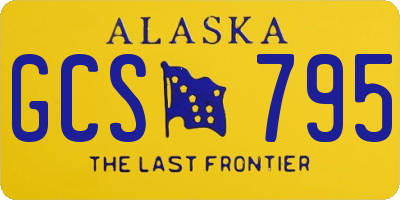AK license plate GCS795