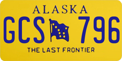 AK license plate GCS796