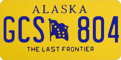 AK license plate GCS804