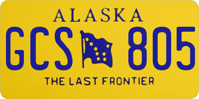 AK license plate GCS805