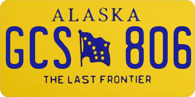AK license plate GCS806