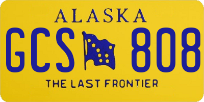 AK license plate GCS808