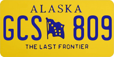 AK license plate GCS809