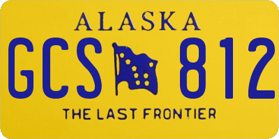 AK license plate GCS812
