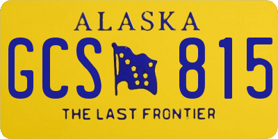 AK license plate GCS815