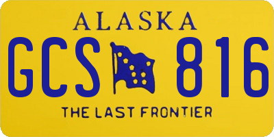 AK license plate GCS816