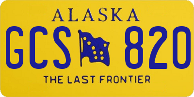 AK license plate GCS820