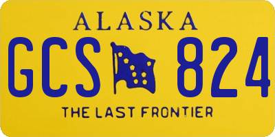 AK license plate GCS824