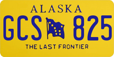 AK license plate GCS825