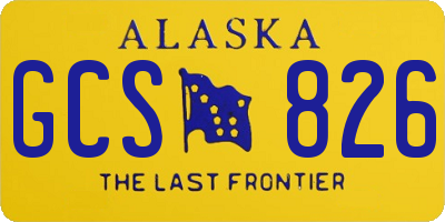 AK license plate GCS826
