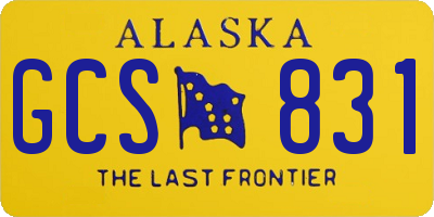 AK license plate GCS831