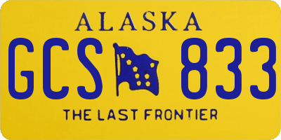 AK license plate GCS833