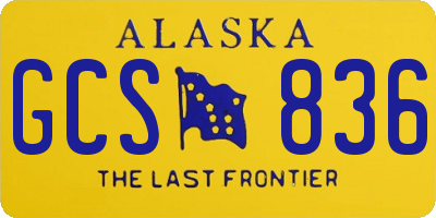 AK license plate GCS836