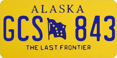 AK license plate GCS843