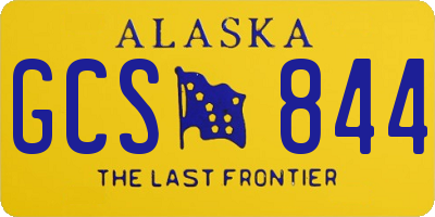 AK license plate GCS844