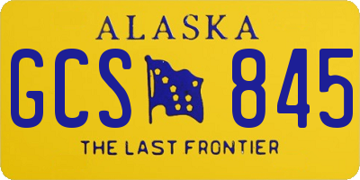 AK license plate GCS845
