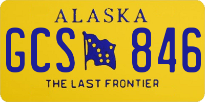 AK license plate GCS846
