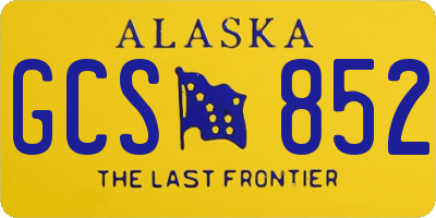 AK license plate GCS852