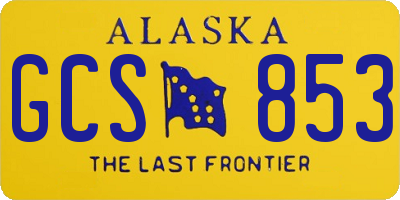 AK license plate GCS853