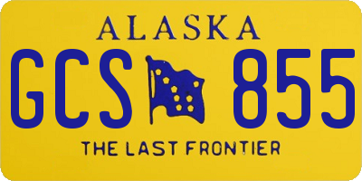 AK license plate GCS855