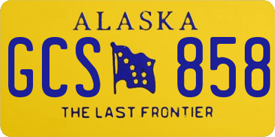 AK license plate GCS858