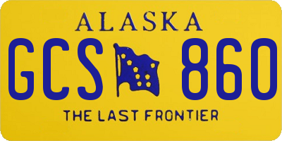 AK license plate GCS860