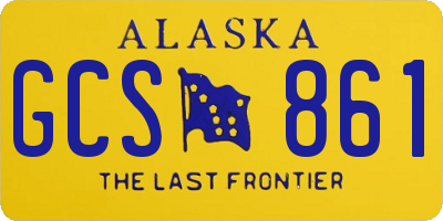 AK license plate GCS861