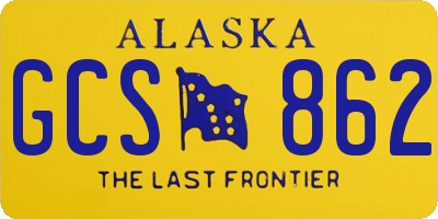 AK license plate GCS862