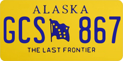 AK license plate GCS867