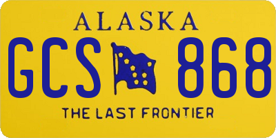 AK license plate GCS868