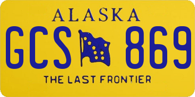 AK license plate GCS869