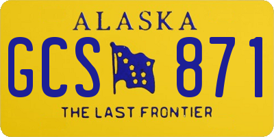 AK license plate GCS871