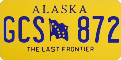 AK license plate GCS872