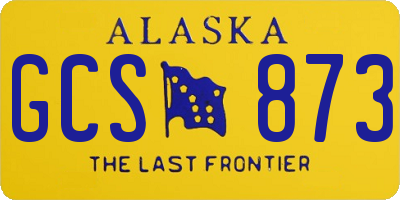 AK license plate GCS873
