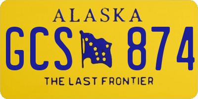 AK license plate GCS874